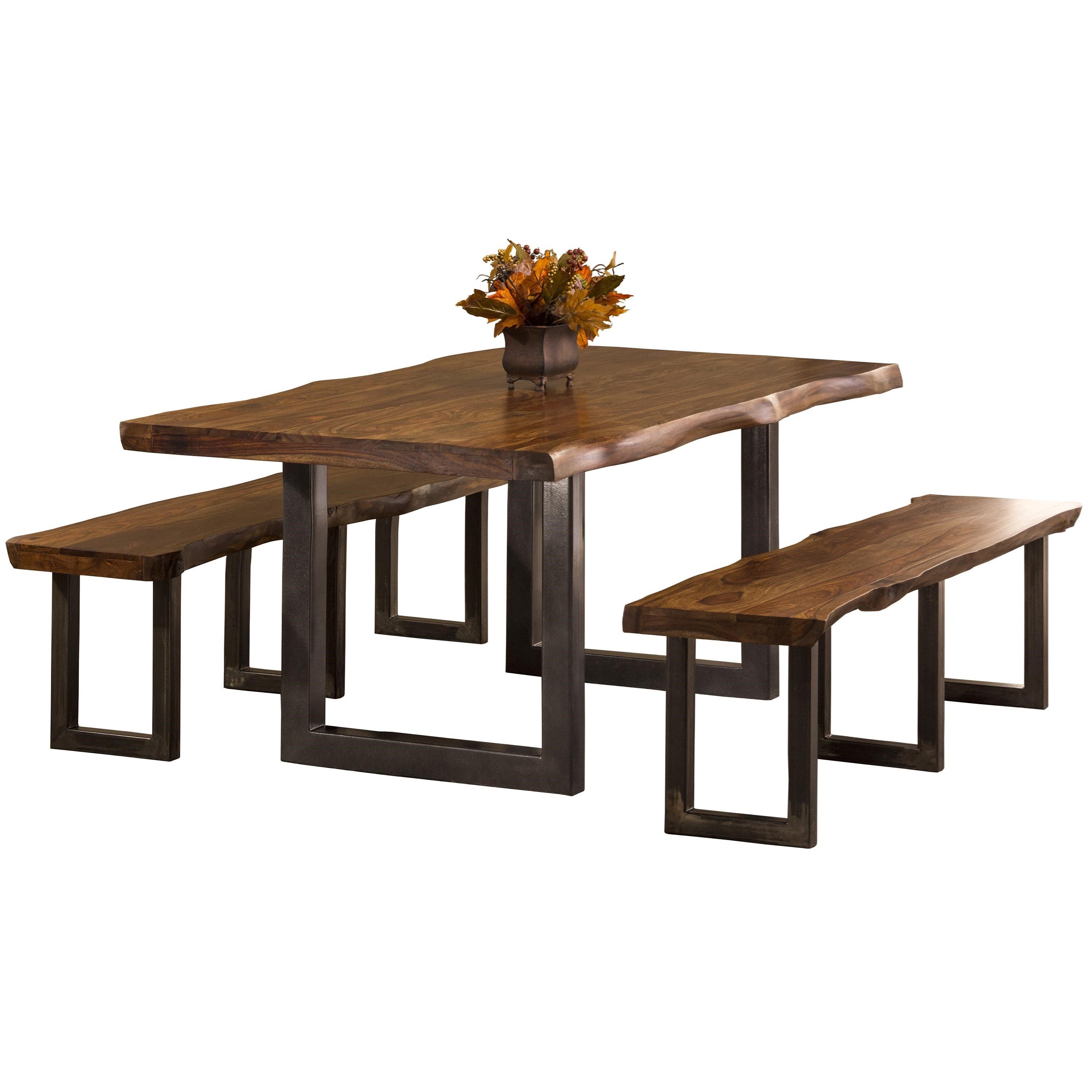 Hillsdale Emerson Natural Sheesham Wood Rectangular Dining Table